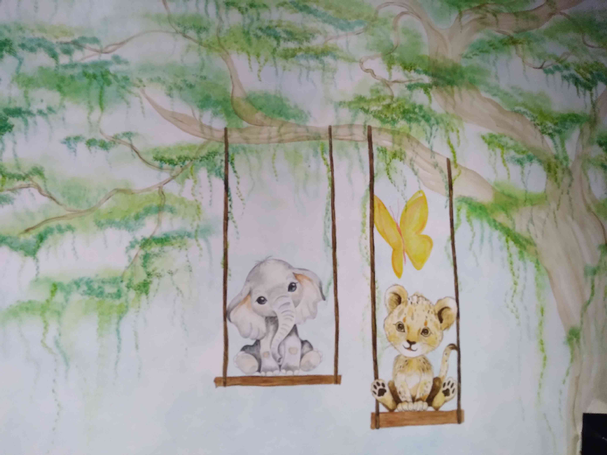 Décoration murale enfant thème personnalisé peinture