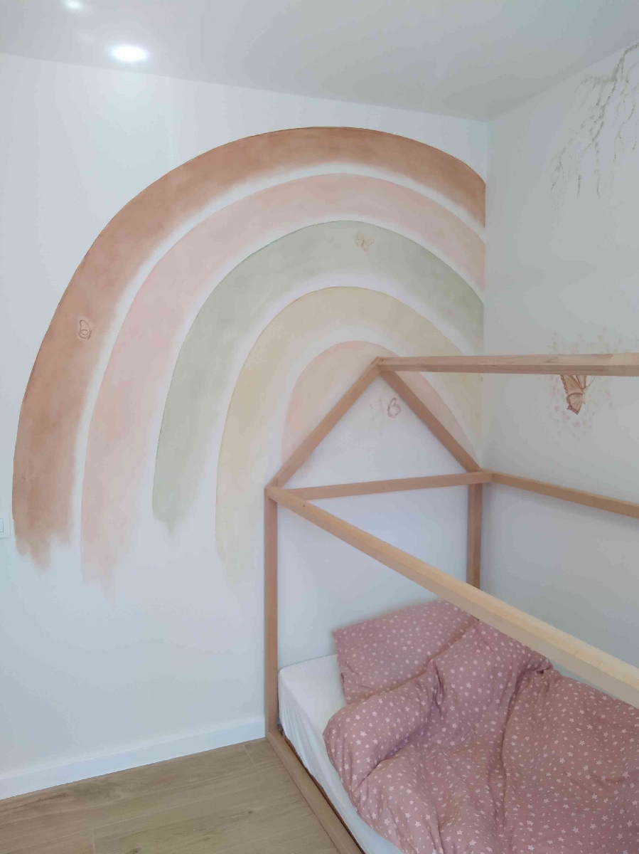 Peinture murale chambre enfant création sur mesure